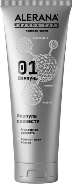 Шампунь для волос Alerana Pharma Care формула свежести мужской 260мл