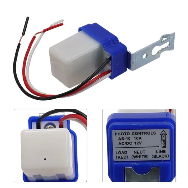 AC DC 12V 24V 220V 10A Автоматическое Включение Выключение Фотоэлемента Датчика Уличного освещения