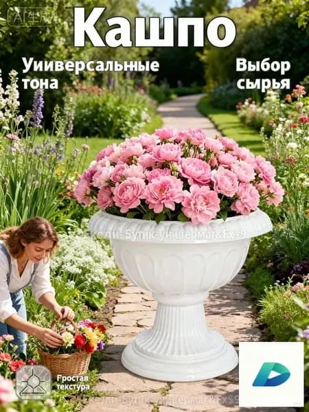 Кашпо 5 л, 13.5 см, 1 шт, цвет черный