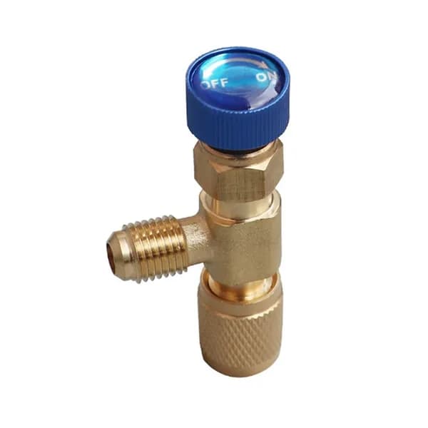 Клапан R22 1/4 Inch для заправки и ремонта кондиционера. Адаптер для хладагента, монтаж / "Safety" D
