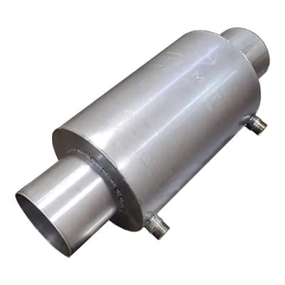 Теплообменник на трубе 8 л. дымоход D 120 1 мм/AISI 304 (пищевая)