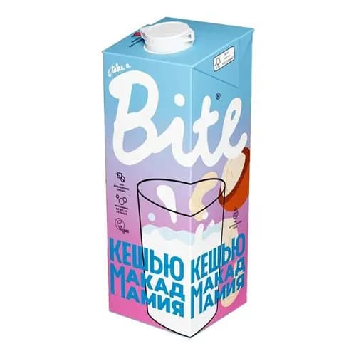 Растительный напиток Take a Bite Кешью-Макадамия без сахара, без лактозы, 1л