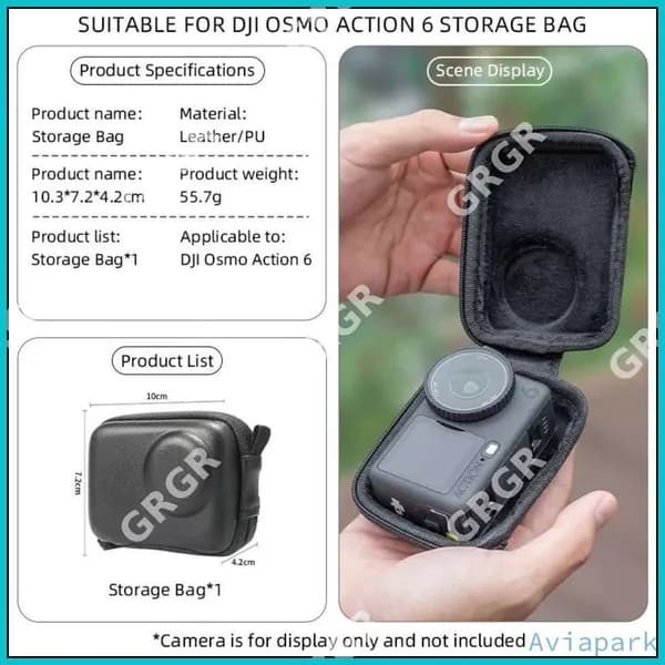 Скидка сегодня!Черный чехол для хранения для Osmo Action 6 Портативный мини-бокс Водонепроницаемый чехол для переноски Защитный бокс
