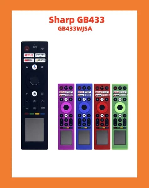 GB433WJSA Силиконовый пульт дистанционного управления, совместимый с Sharp GB433
