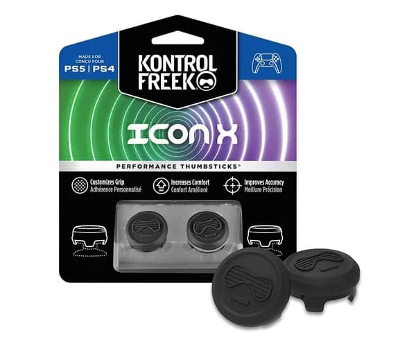 Насадки на стики FPS KontrolFreek Icon X черные для геймпада Sony PS4, PS5, Xbox 360 накладки 107