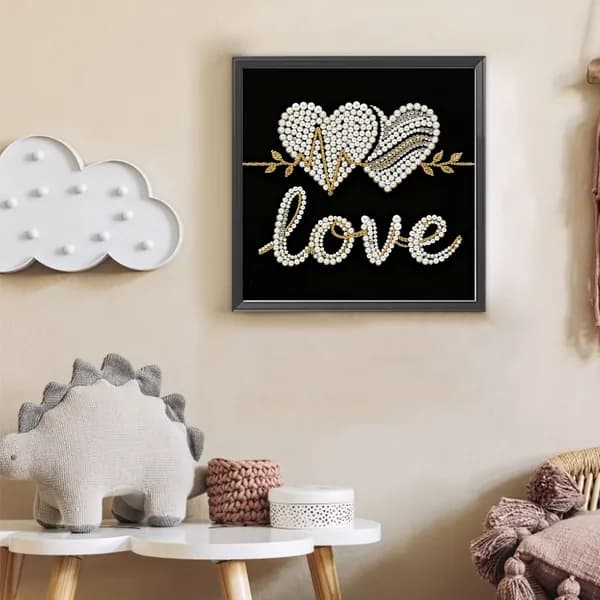 DIY-картина из жемчужин с рисунком волка на холсте 30 30 см