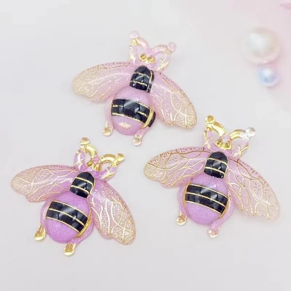 10pcs смола пчел декоративные аксессуары