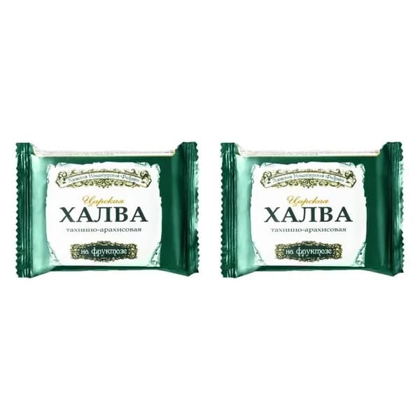 Азовская кондитерская фабрика Халва тахинно-арахисовая на фруктозе, 180 г, 2 уп