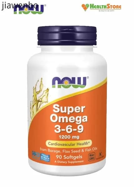 NOW Super Omega 3-6-9 Fish Oil 90 софтгелевых капсул, Нау Супер Омега 3-6-9 1200 мг