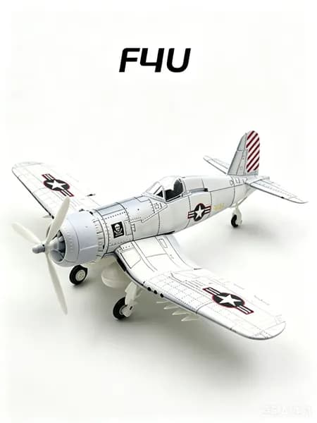 Сборная пластиковая модель истребителя F4U 4D, конструктор самолёт, подарок для мальчиков