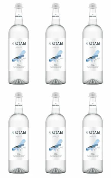 ДЮР-СО Вода "4 воды" негазированная, 750 мл, 6 шт