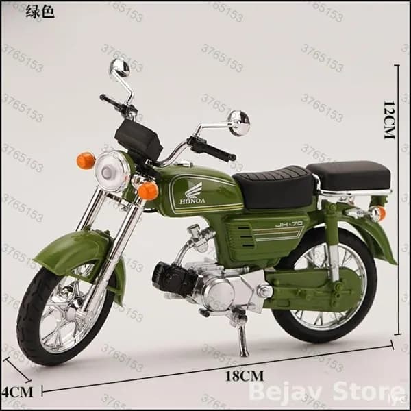 Коллекционная модель мотоцикла Honda Chaly 1:10, металлический ретро мопед, детальная копия, интерьерная игрушка, подарок папе, мужу или мальчику на День рождения