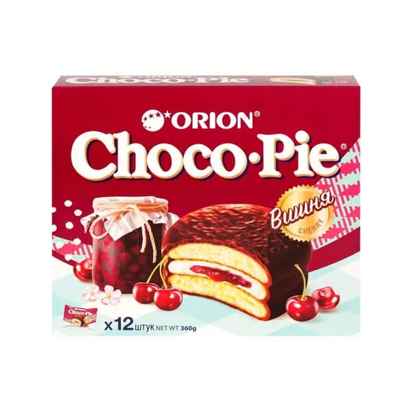 Пирожное Choco Pie Вишня, 360 г