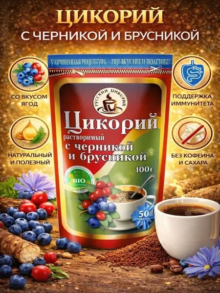 Цикорий с черникой и брусникой 100гр Русский цикорий