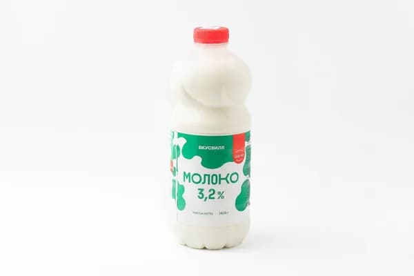 Молоко 3,2% в бутылке, 1400 г