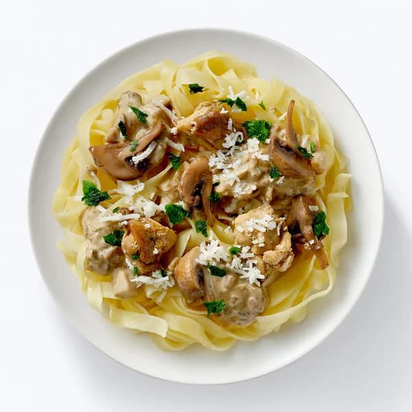 Фетучини Альфредо с курицей и грибами 200 г, Ozon fresh