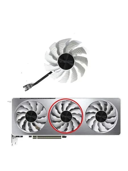 Вентилятор 82 мм ЦЕНТРАЛЬНЫЙ для видеокарт Gigabyte RTX 3070 Vision OC