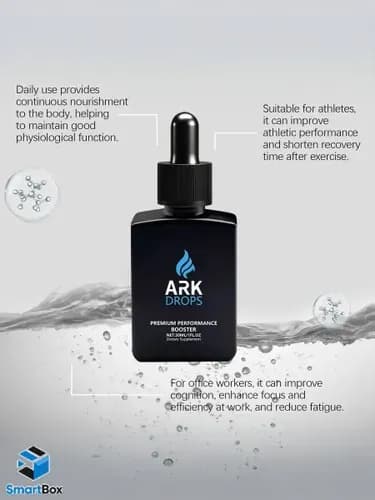 ARK DROPS натуральные энергетические капли, изотоник без сахара, без кофеина, для энергии и концентрации, 30 мл