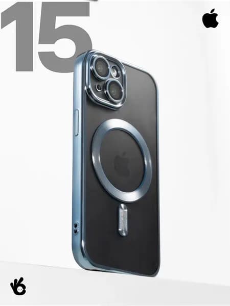 Чехол на iPhone 15 MagSafe с окантовкой
