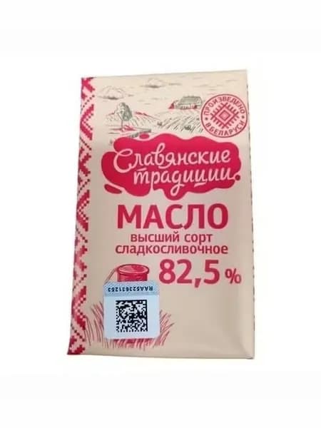 Сладкосливочное масло Славянские традиции 82,5% 180 г