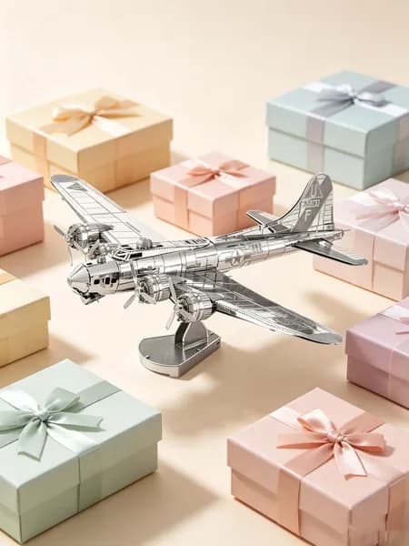 3D Металлическая головоломка Взрослые DIY игрушки /Самолет B - 17