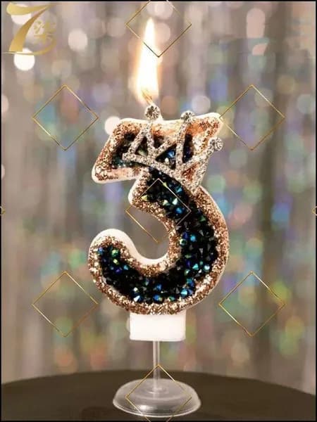 Свечи для торта цифра 3, 8 см, 1 шт
