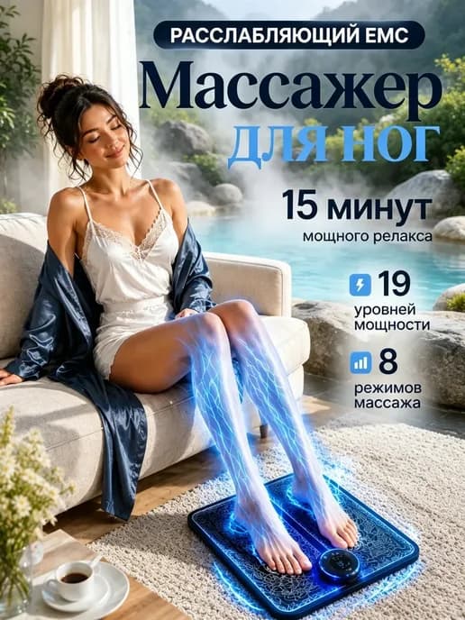 Электрический EMS массажный коврик для ног снятие усталости