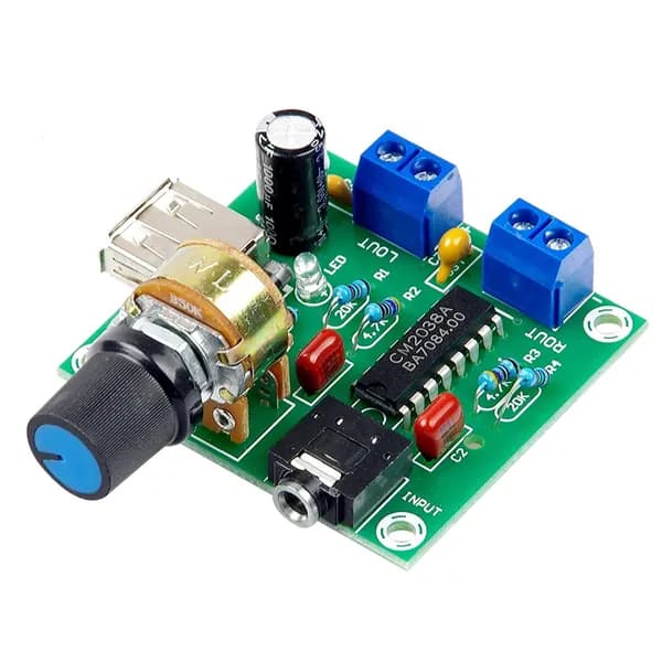 Мини-плата усилителя мощности 5 Вт+5 Вт HiFi 2-канальный CM2038 5 В USB питание