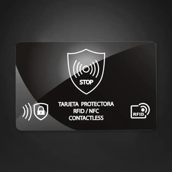 RFID-блокиратор для карт и удостоверений, чёрный, 5 шт., 85,5 54 1,3 мм