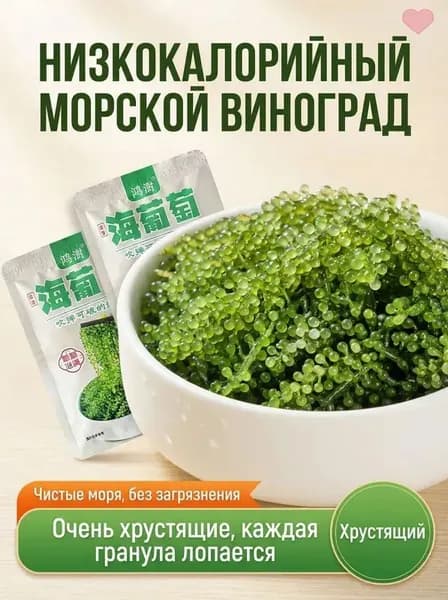 Морской виноград Уми Будо зеленая икра водорослей для здоровья, вкусный и полезный натуральный продукт