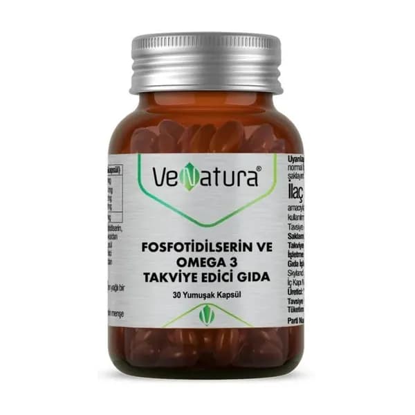 Венатура Фосфотидилсерин и Омега-3 30 мягких капсул Venatura Fosfotidilserin ve Omega-3 30 Yumuak Kapsl