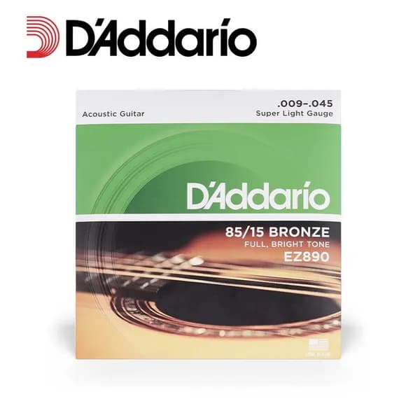 Струны D'ADDARIO EZ890 для гитары акустической металлические(09-045)