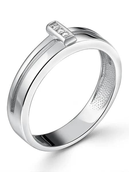 Кольцо женское серебряное с бриллиантами Novel Jewelry