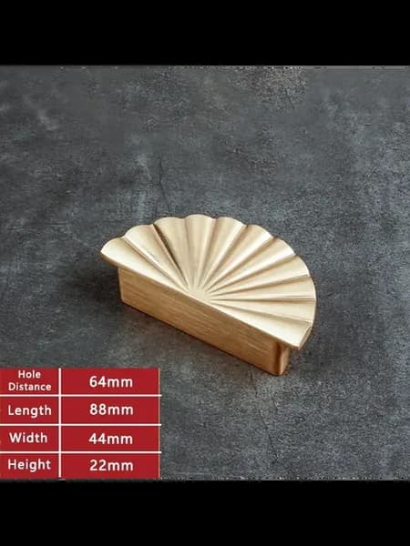 золотые ручки для шкафов Brass Gold 64mm