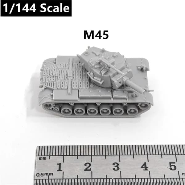 Миниатюрная модель танка в масштабе 1:144, напечатанная на 3D-принтере, из смолы, основные боевые танки армии США Второй мировой войны M4A1/M3/M26/M4A3/M1128