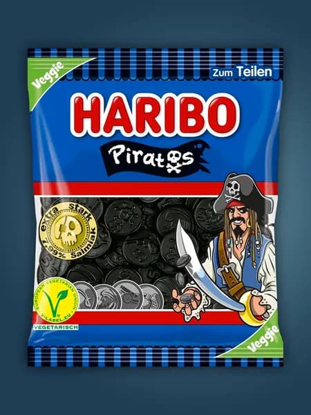 Лакричный мармелад HARIBO Piratos (Пираты) Салмиакки 175г Германия