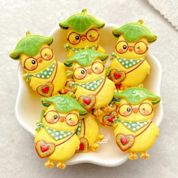 10pcs Красивый кролик еж смоляные аксессуары