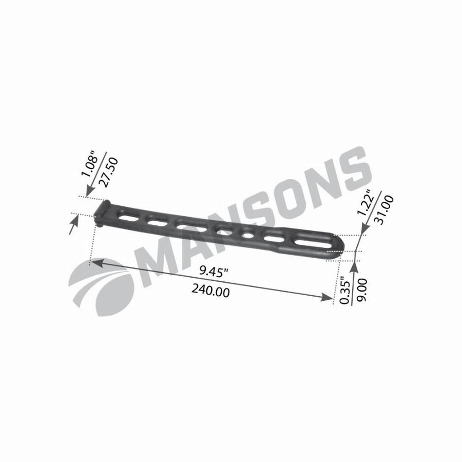 Крепление крыла заднего Volvo FLC, FH, FM, FMX, NH 9, 10, 11, 12, 13, 16, RVI C, K, T (Mansons)