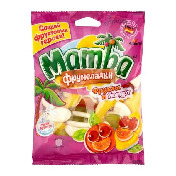 Мармелад Жевательный фрукты и йогурт Mamba 140г