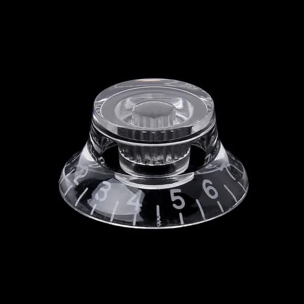(1 шт.) Прозрачная ручка регулировки громкости LP Ufo-прозрачные белые символы