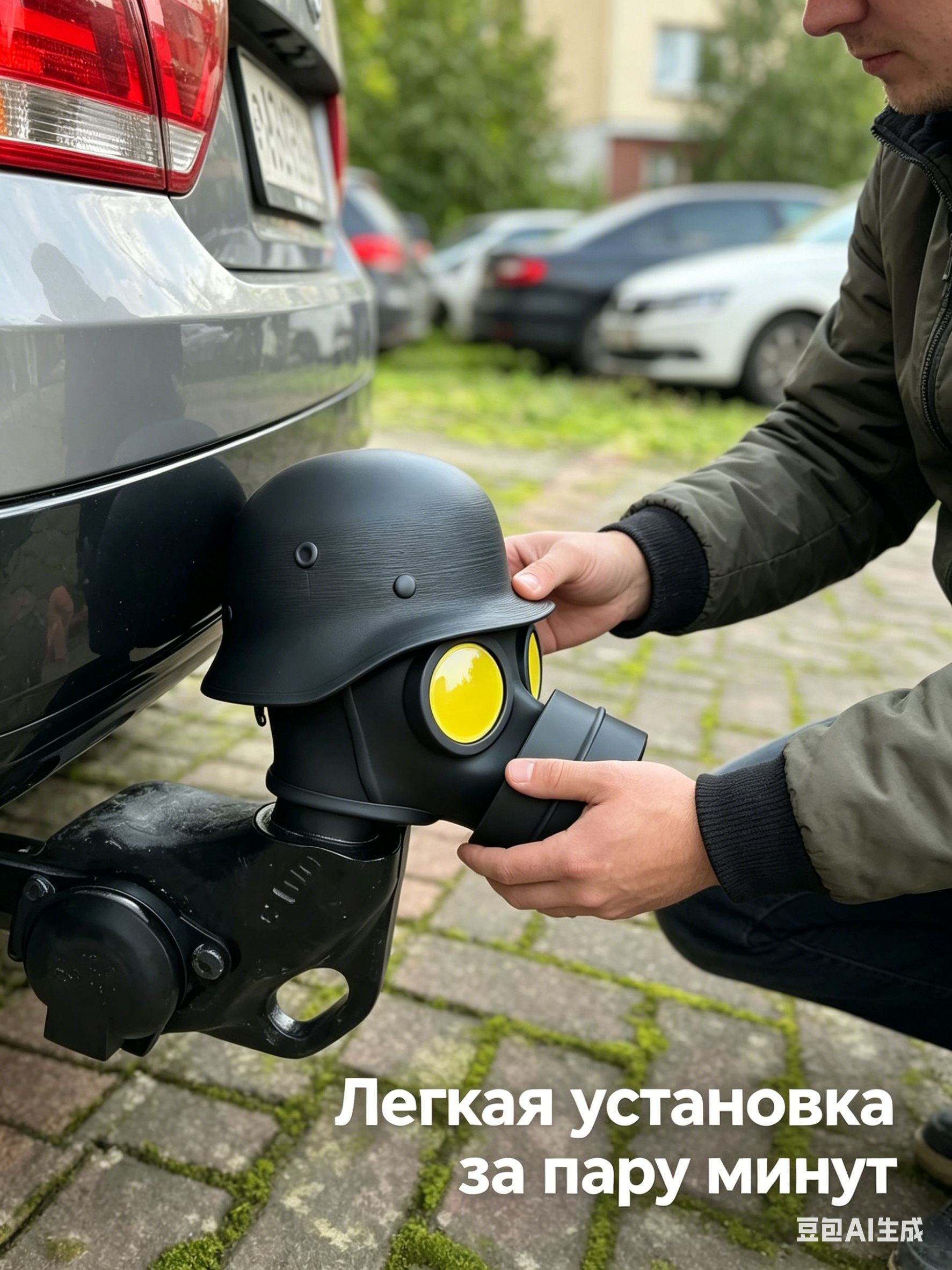Удлинённая насадка на фаркоп, колпачок с ромбовидной текстурой для защиты шара прицепа и украшения, декоративный чехол на крюк авто.