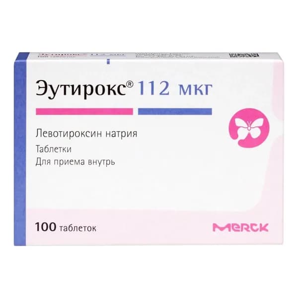 Эутирокс, таблетки 0.112 мг, 100 шт.