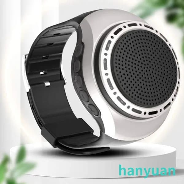 Bluetooth-динамик на запястье для велосипеда, с подсветкой и пультом съёмки, U6, серебристый