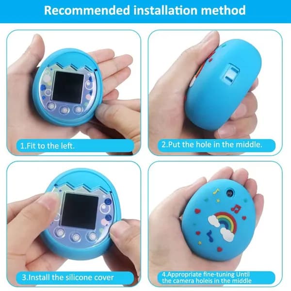 Силиконовый чехол для Tamagotchi Pix: радужный, водонепроницаемый, ударопрочный