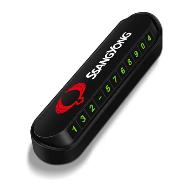 Наклейка-карта для временной парковки с номером телефона для автомобилей SsangYong Kyron, Rexton G4 2, Tivolan, Actyon, Korando, Musso, Rodius