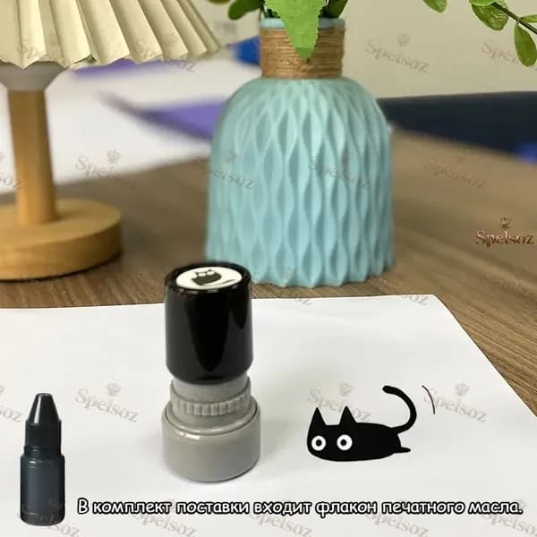 Светочувствительная печать с милым черным котом , смешная печать с котом, который склонил голову, для скрапбукинга и писем