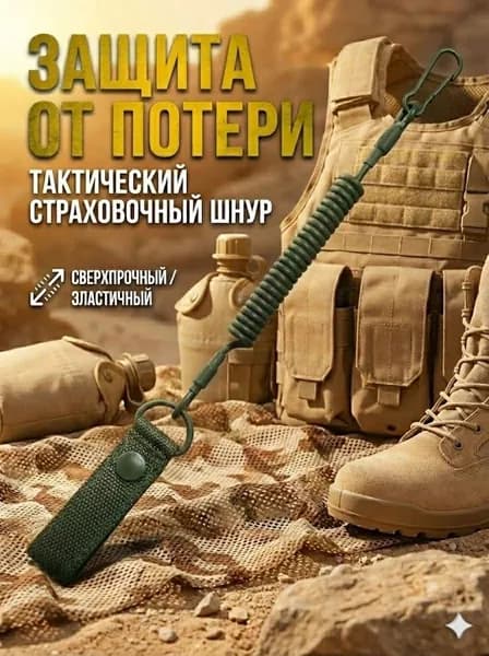Тренчик спиральный (витой пистолетный шнур 3,5мм) черный