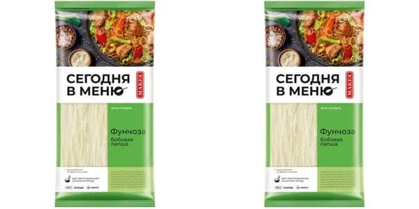Makfa Лапша бобовая Сегодня в меню Фунчоза, 200 г, 2 шт