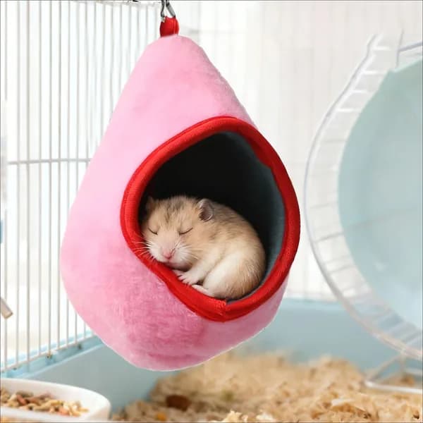 Овальный гамак для крыс и грызунов из ABS пластика, розовый, 1 шт