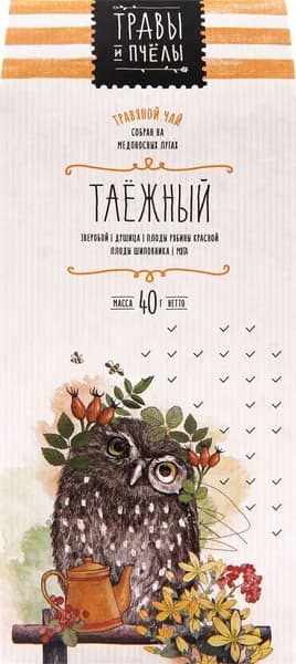 Травы и пчёлы Чай травяной Таежный листовой 40 г